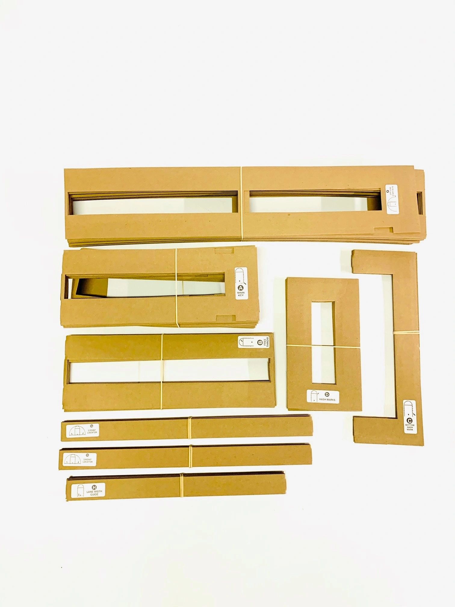 Ronan Sports Basketball Stencils, Court Stencils, Basketball Court